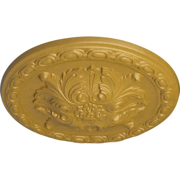 Stockport Ceiling Medallion, Hand-Painted Iridescent Gold, 11 3/4OD X 3/8P